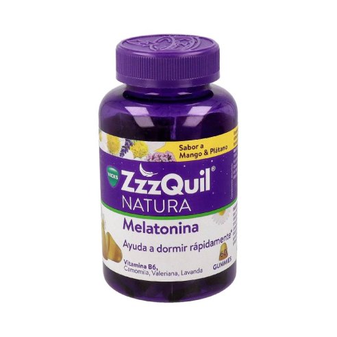 ZZZQUIL NATURA SABOR MANGO PLATANO 60 GUMMIES