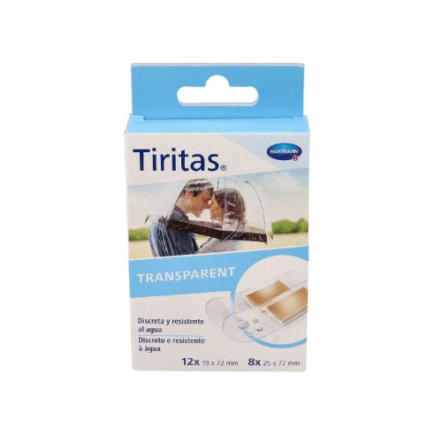 TIRITAS TRANSPARENT  20 UNIDADES SURTIDO 2 TAMAÑOS