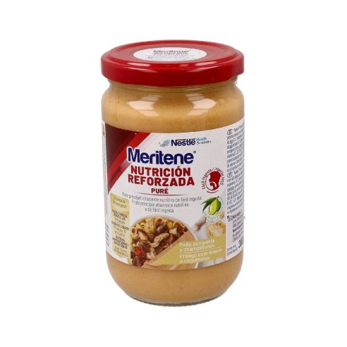 MERITENE PURE 300 G POLLO PASTA Y CHAMPIÑONES