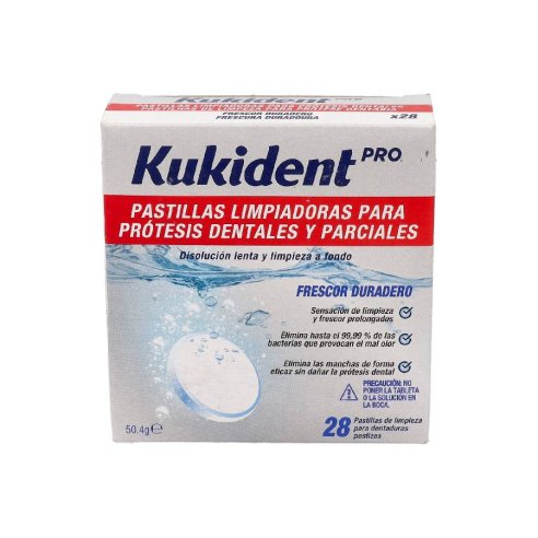 KUKIDENT PRO TABLETAS LIMPIADORAS 28 U.